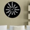 Ingilizce Yazılı Dekoratif Ahşap Duvar Saati