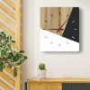 3 Parçalı Modern Dikey Tasarım Dekoratif Ahşap Duvar Saati