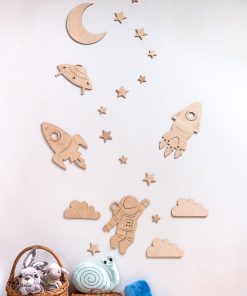 Çocuk Odası Uzay Figürleri Duvar Dekorasyonu