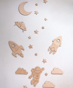 Çocuk Odası Uzay Figürleri Duvar Dekorasyonu