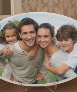 Transfer Resim Baskılı Oval Mdf Resim Çerçeve