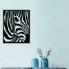 Zebra Figürlü Dekoratif Ahşap Tablo