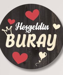Hoşgeldin Bebek Ahşap İsimlik
