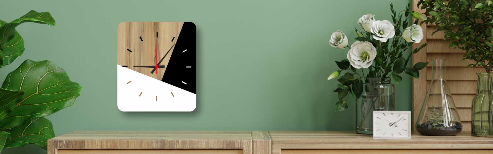 Dekoratif Duvar Saati Banner