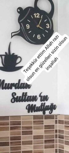 İsimli Çaydanlık Mutfak Duvar Saati photo review