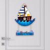 İsme Özel Gemide Hayvanlar Çocuk Odası Kapı Süsü