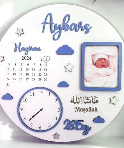 Yeni Doğan Bebek Doğum Bilgileri Kapı Süsü