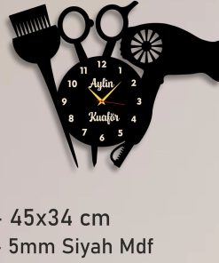 Bayan Kuaför Güzellik Salonu Duvar Saati